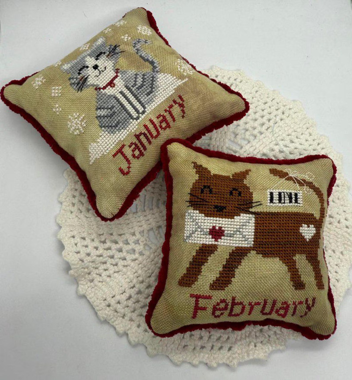 Cats Of The Months - Jan & Feb - Cross Stitch Pattern