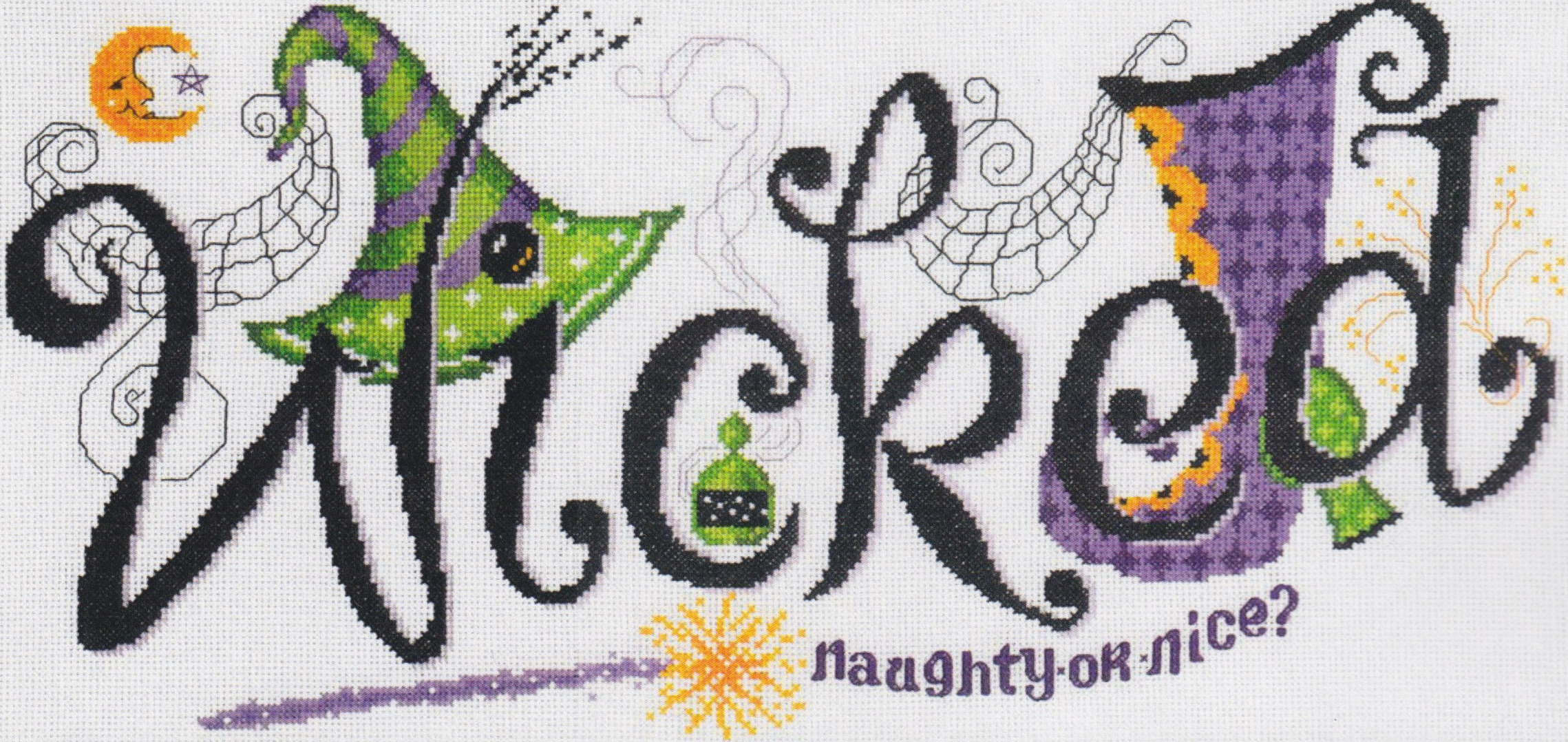 Wicked - Naughty Or Nice - Cross Stitch Pattern