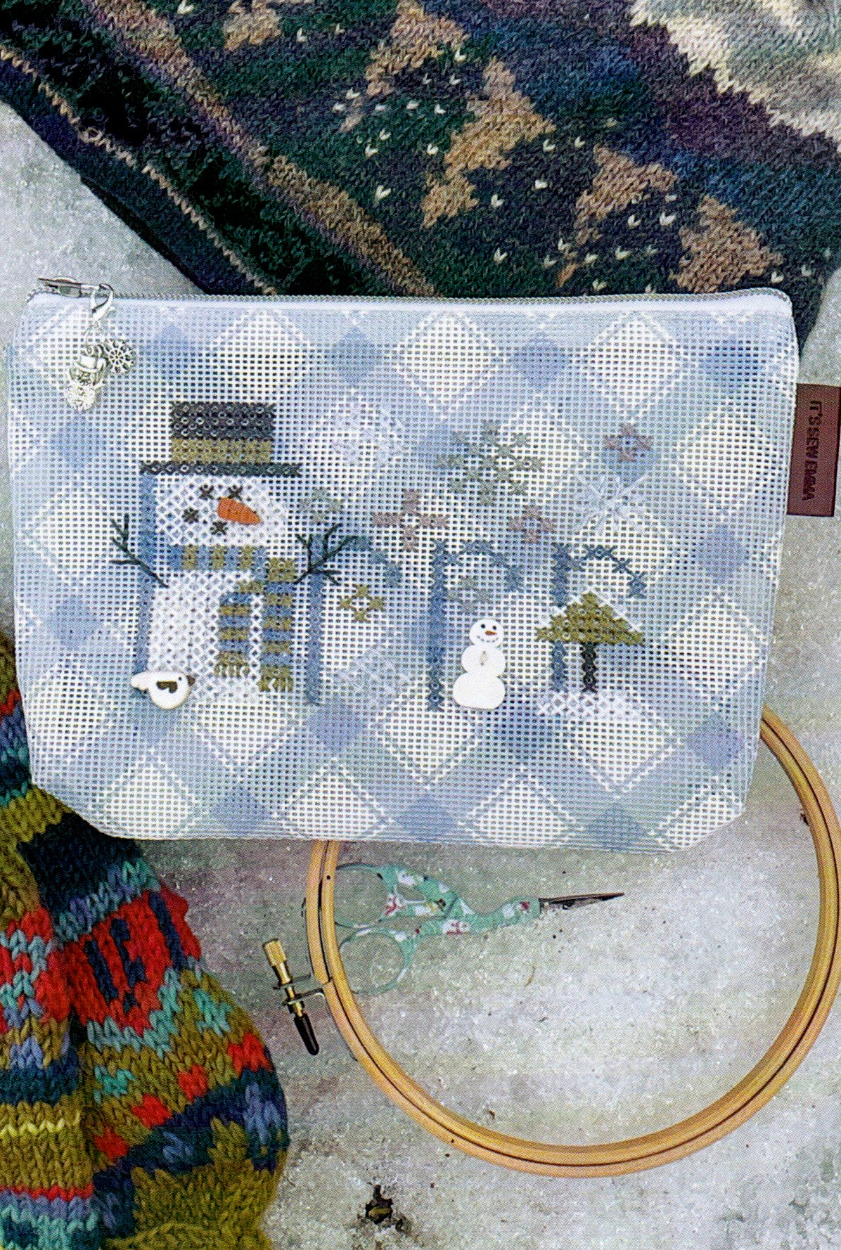 Brrr Mini Bag - Winter Cross Stitch Pattern