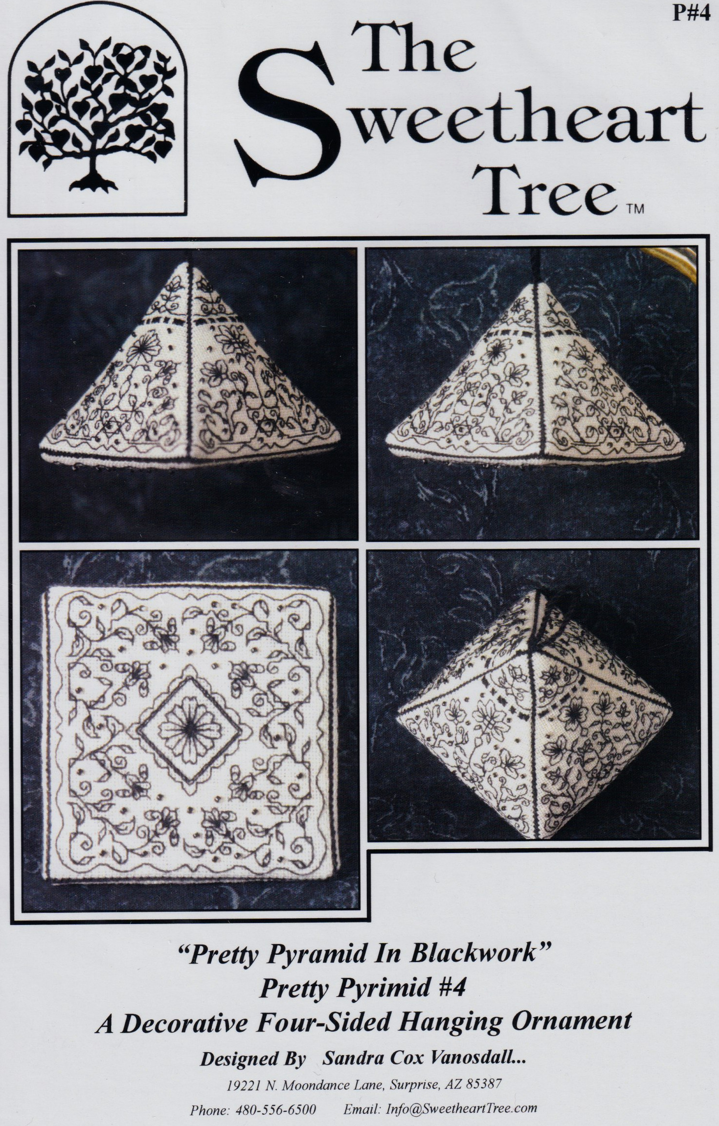 Pretty Pyramid In Blackwork 4 -  Cross Stitch Pattern