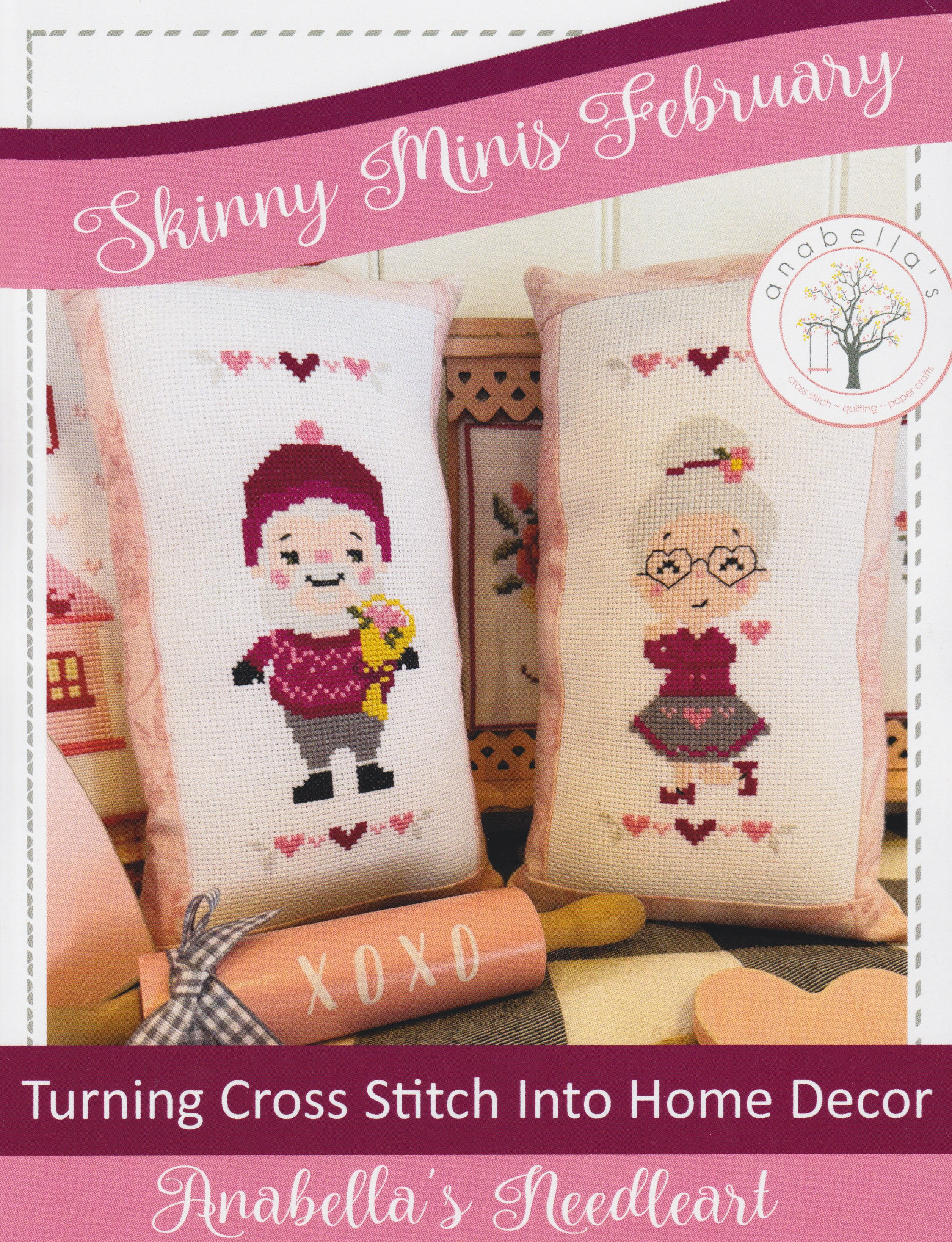Skinny Minis February - Valentine Cross Stitch Pattern