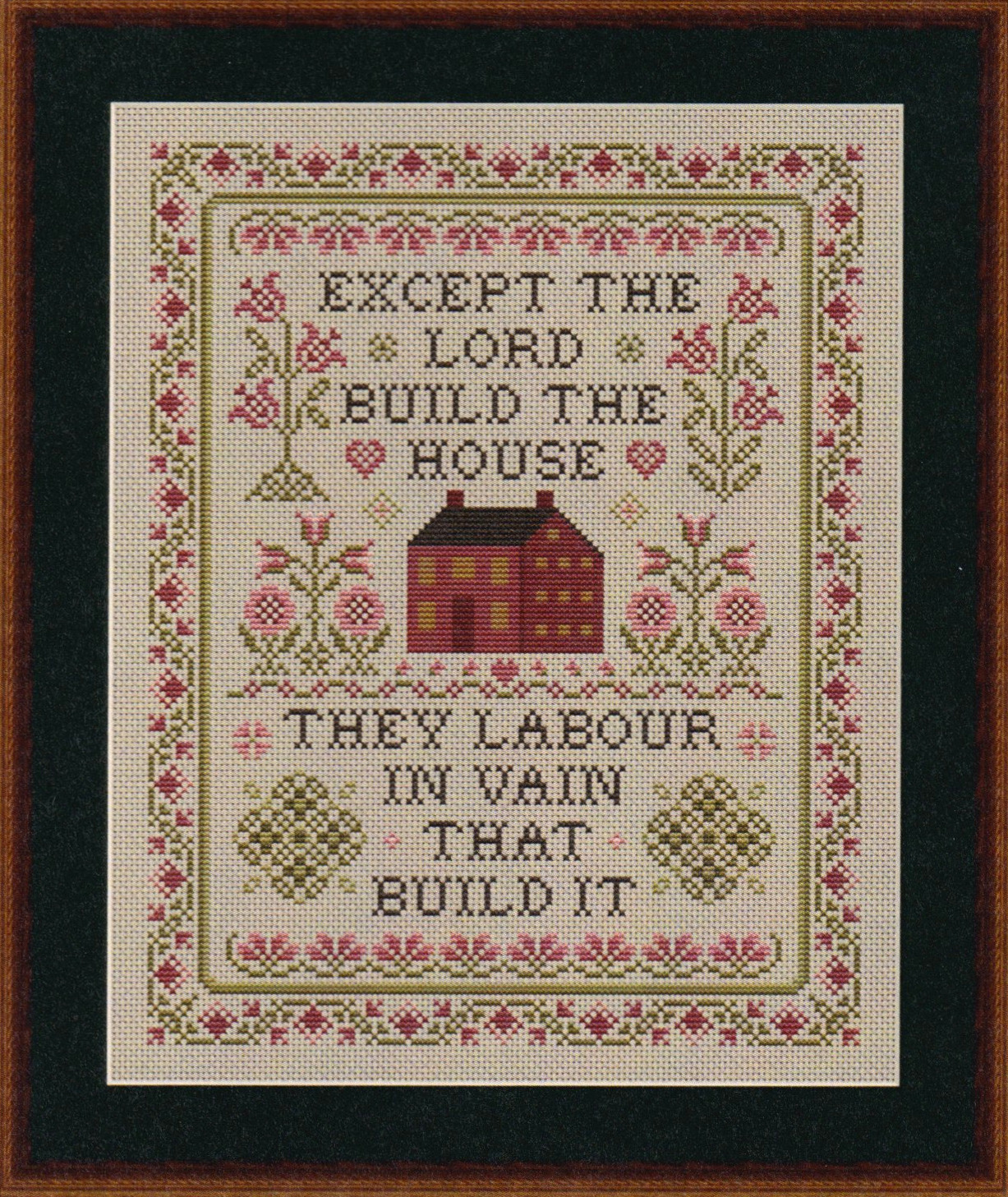 Except The Lord Build The House - Christian Cross Stitch