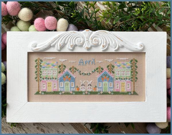 April Mini Village - Cross Stitch Pattern