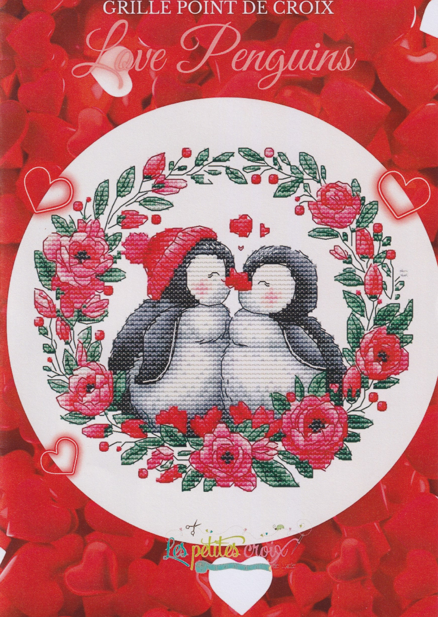 Love Penguins - Valentine Cross Stitch Pattern 