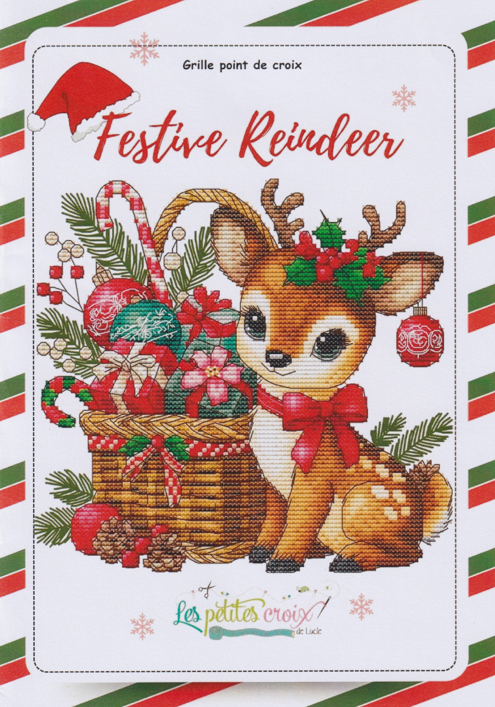 Festive Reindeer - Christmas Cross Stitch Pattern 