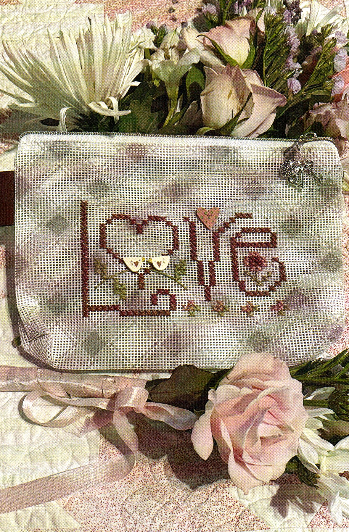 Love Mini Bag - Valentine Cross Stitch Pattern