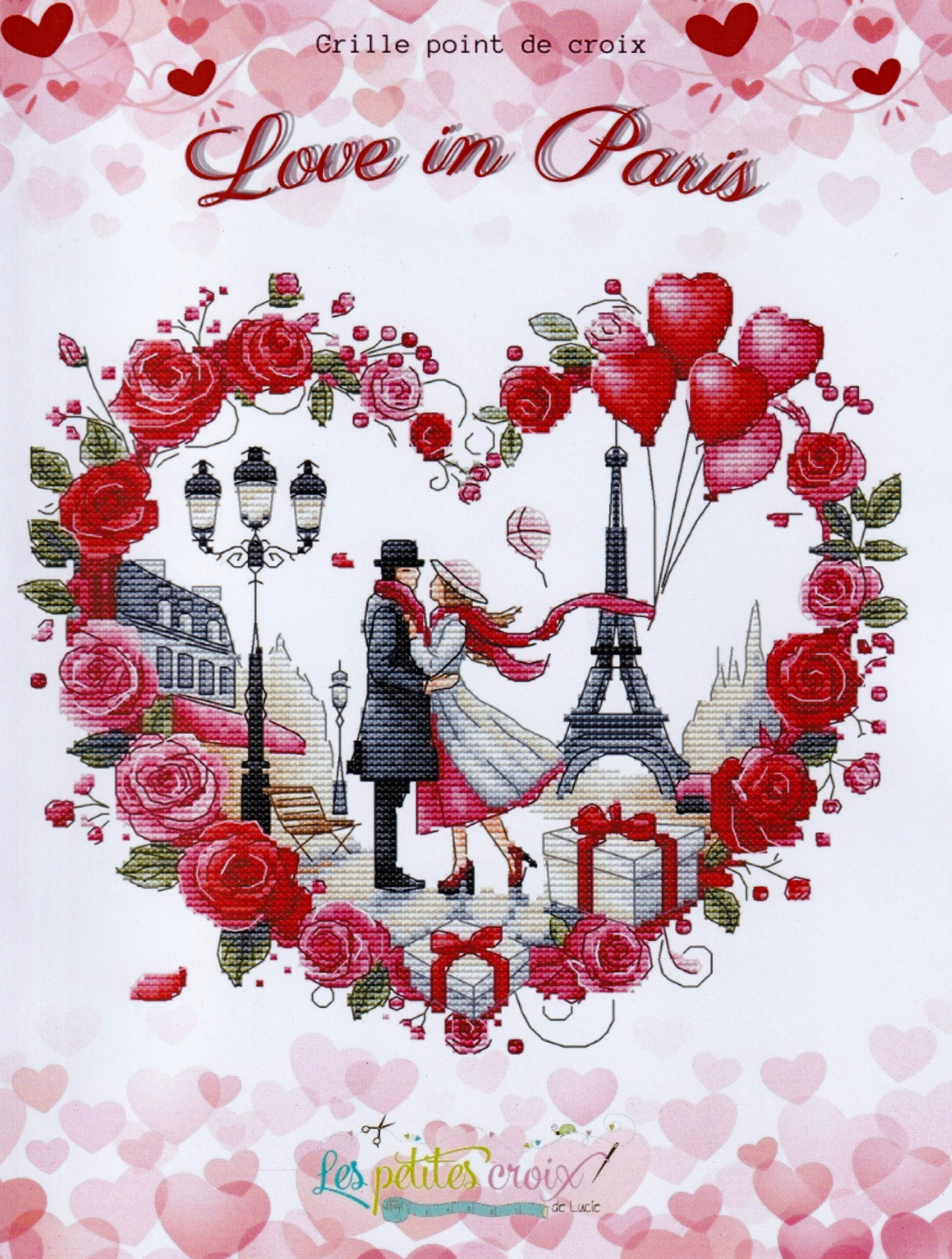 Love In Paris - Valentine Cross Stitch Pattern