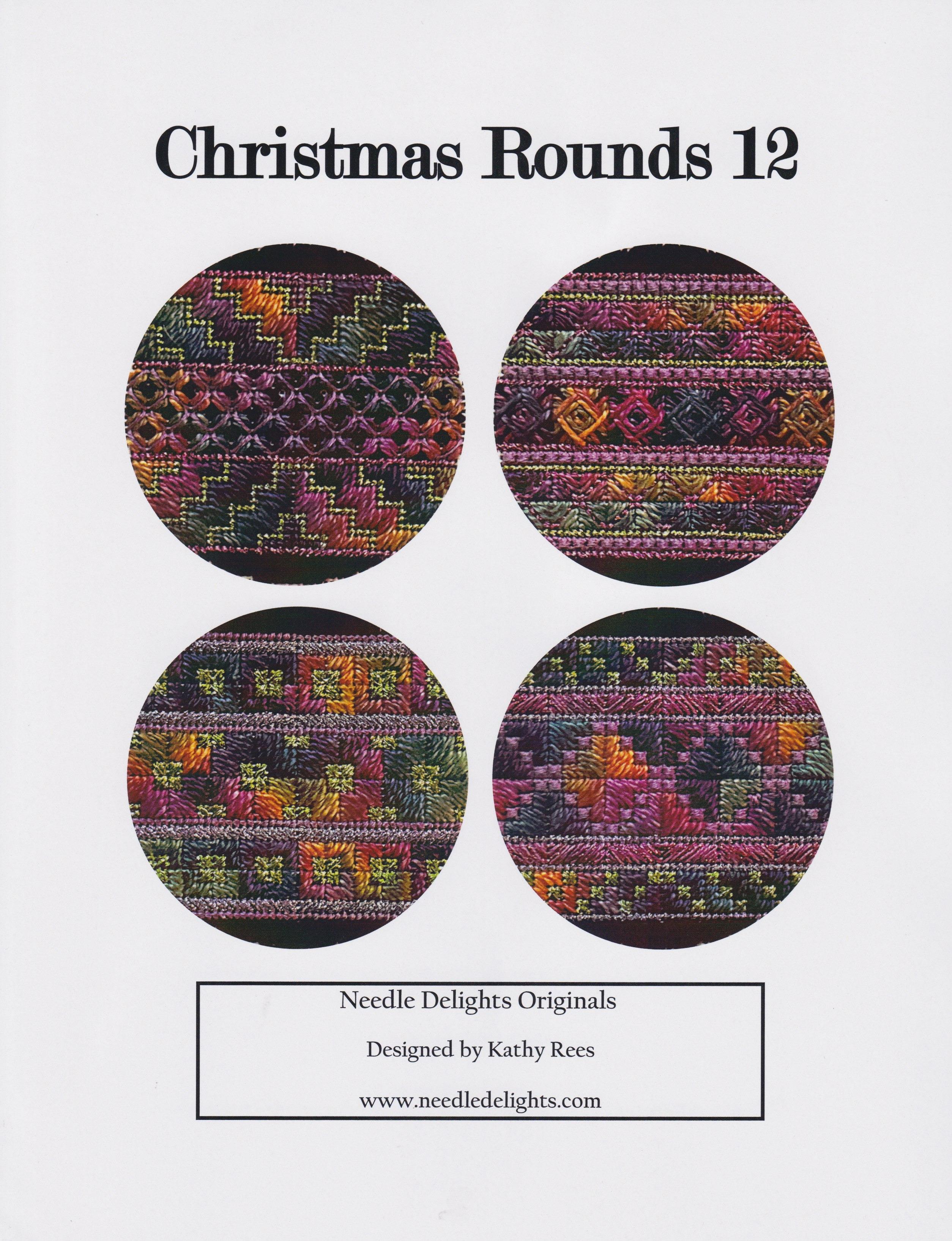 Christmas Rounds 12 - Ornament Needlepoint Pattern