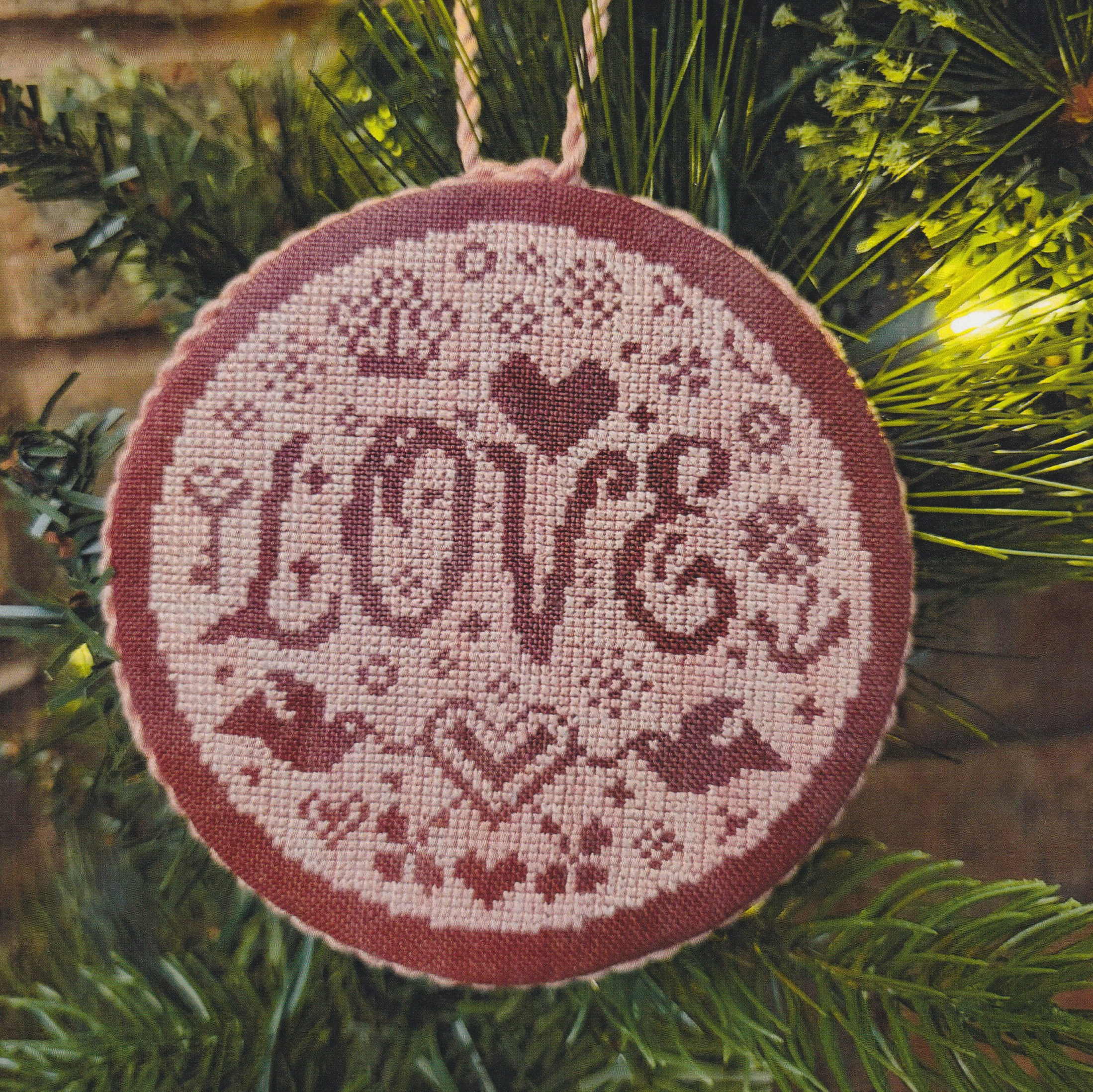 Love Bauble - Christmas Ornament Cross Stitch Pattern