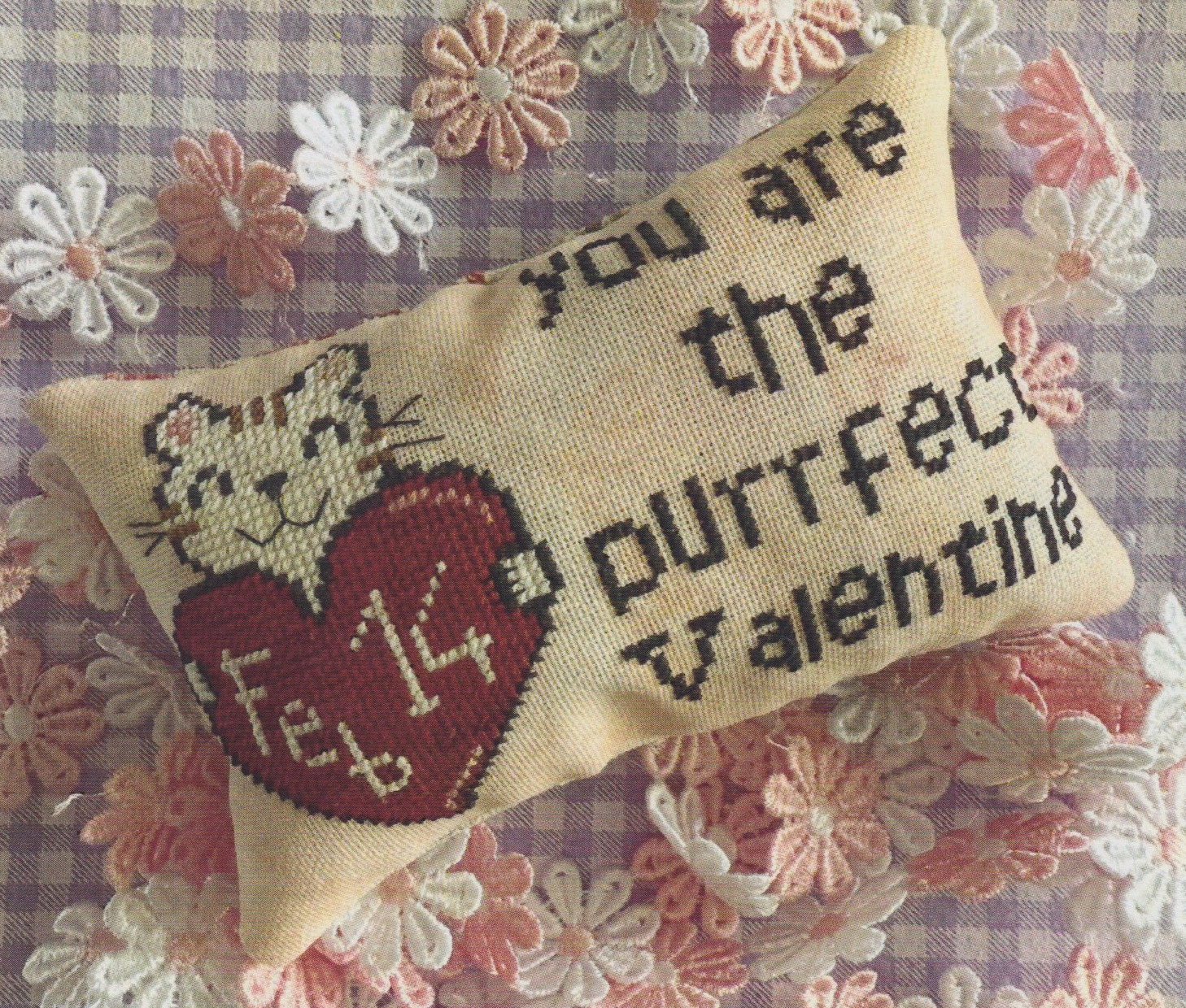 Purrfect Valentine - Cross Stitch Pattern