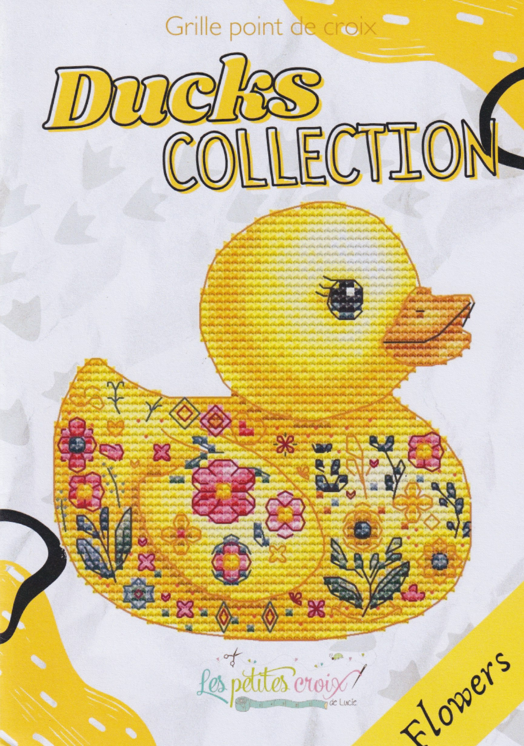 Ducks Collection Flowers - Cross Stitch Pattern