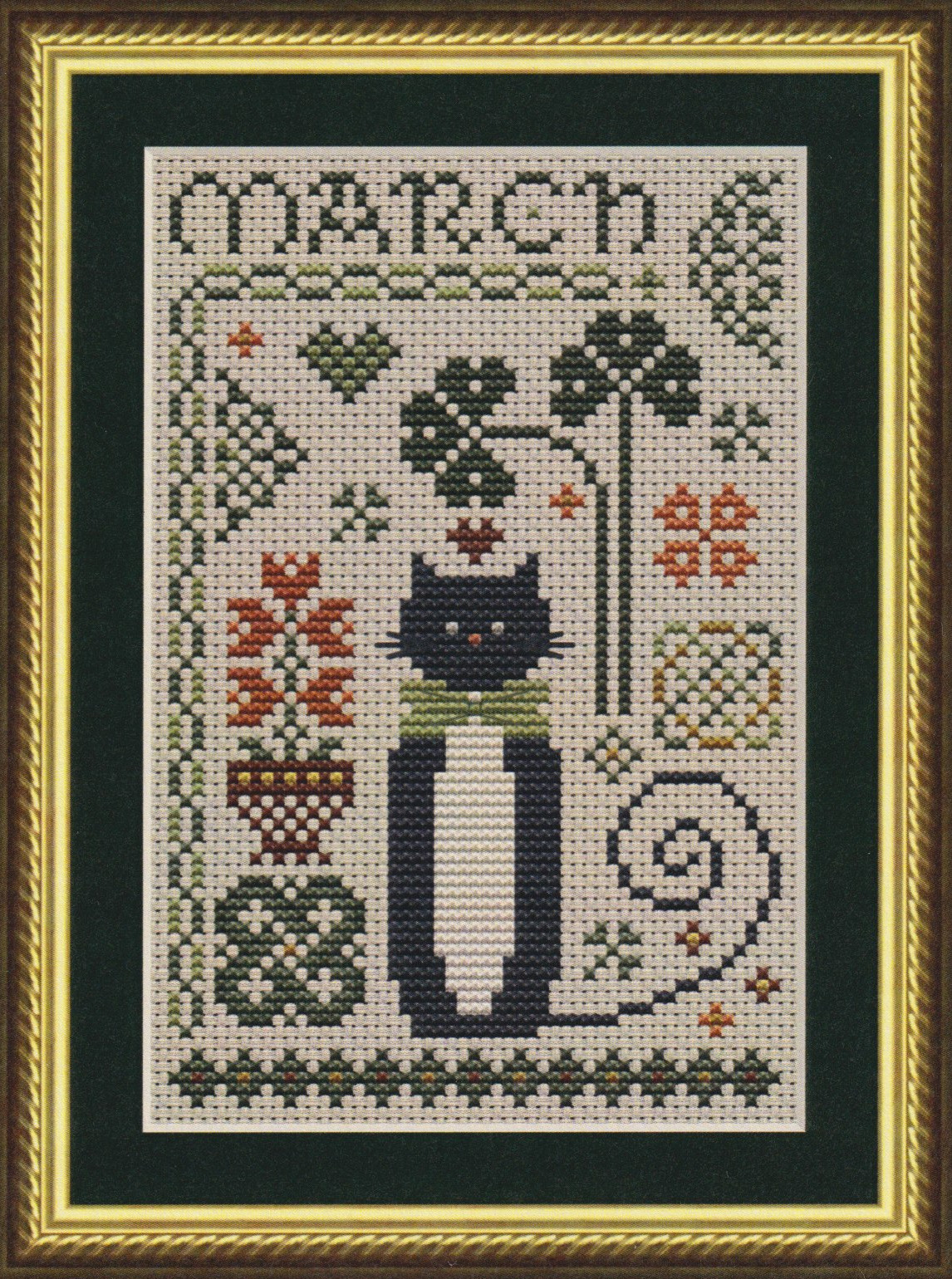 March Cat - Cross Stitch Pattern