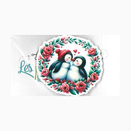 Love Penguins Magnet - Valentine Needle Minder