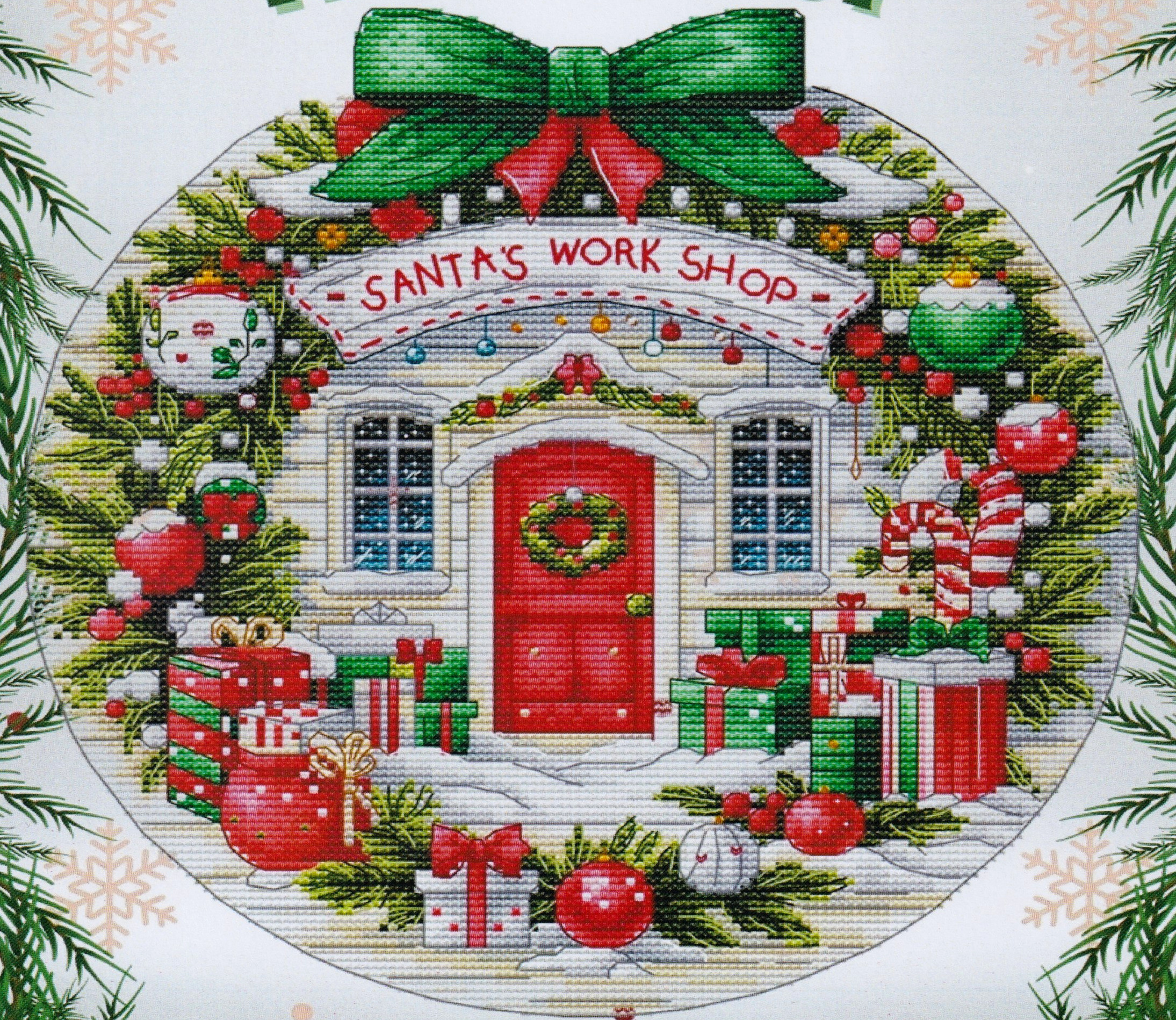 Santa's Workshop - Christmas Cross Stitch Pattern