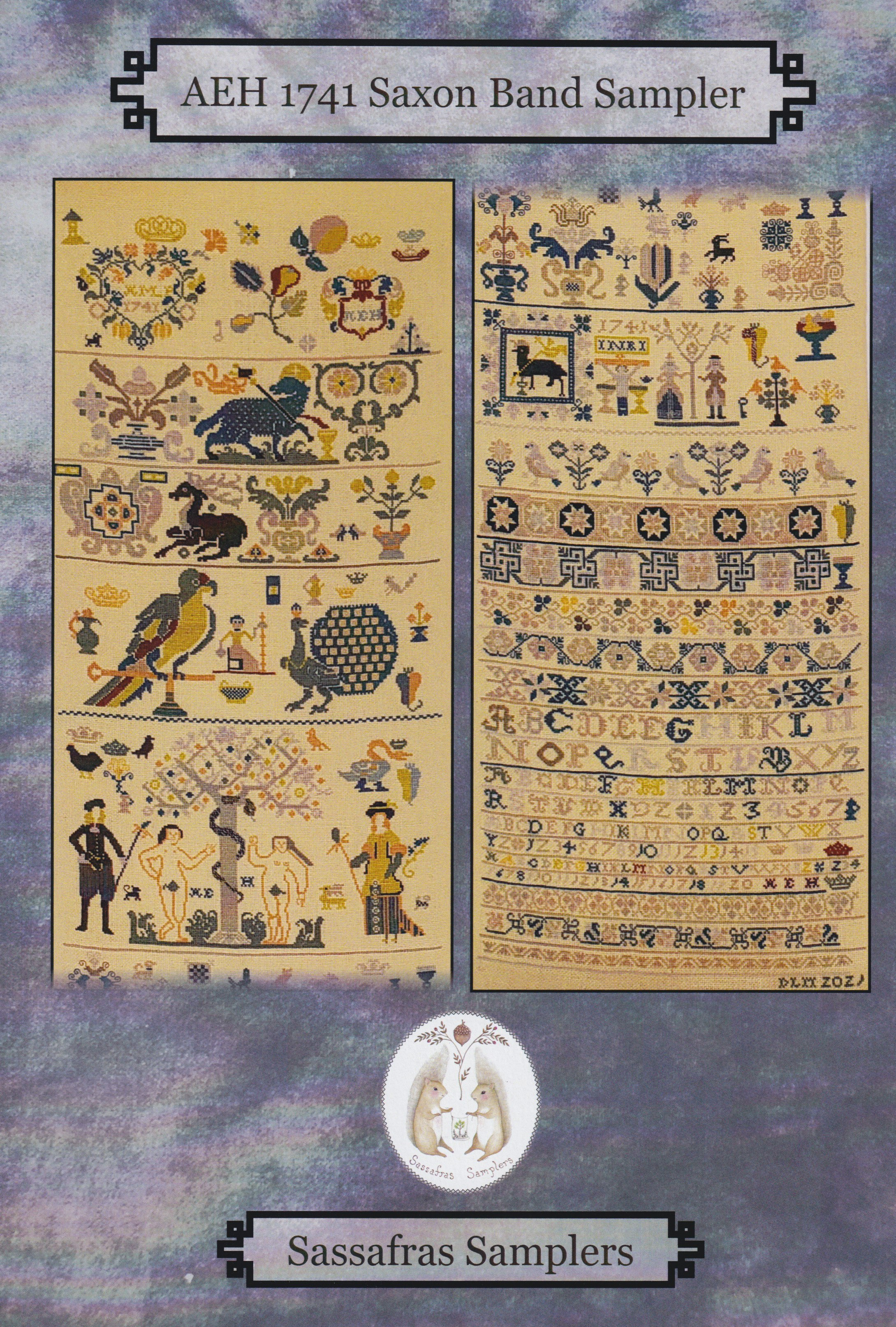 AEH 1741 Saxon Band Sampler - Cross Stitch Pattern
