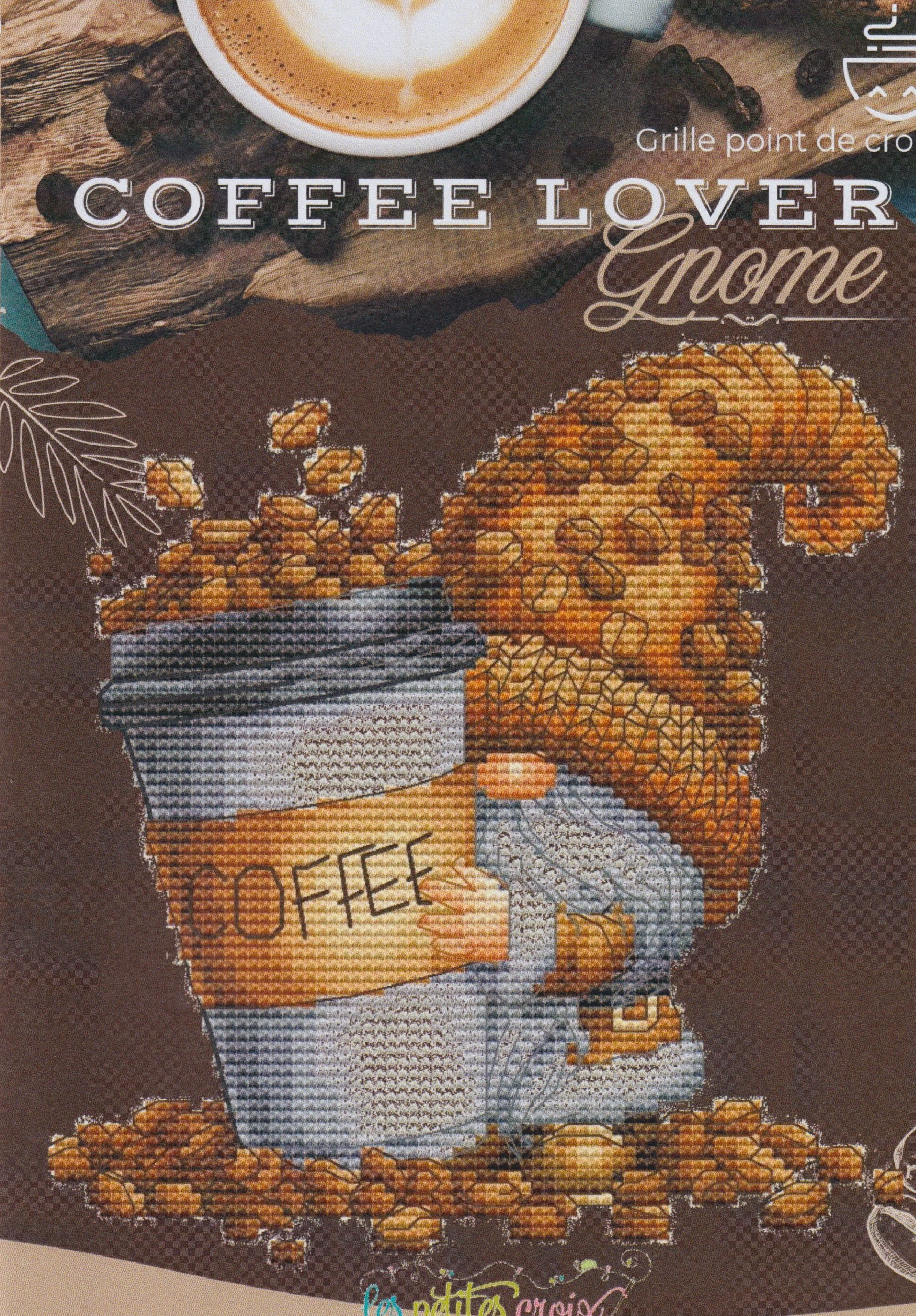 Coffee Lover Gnome - Cross Stitch Pattern