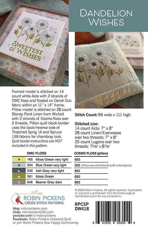 Dandelion Wishes - Cross Stitch Pattern
