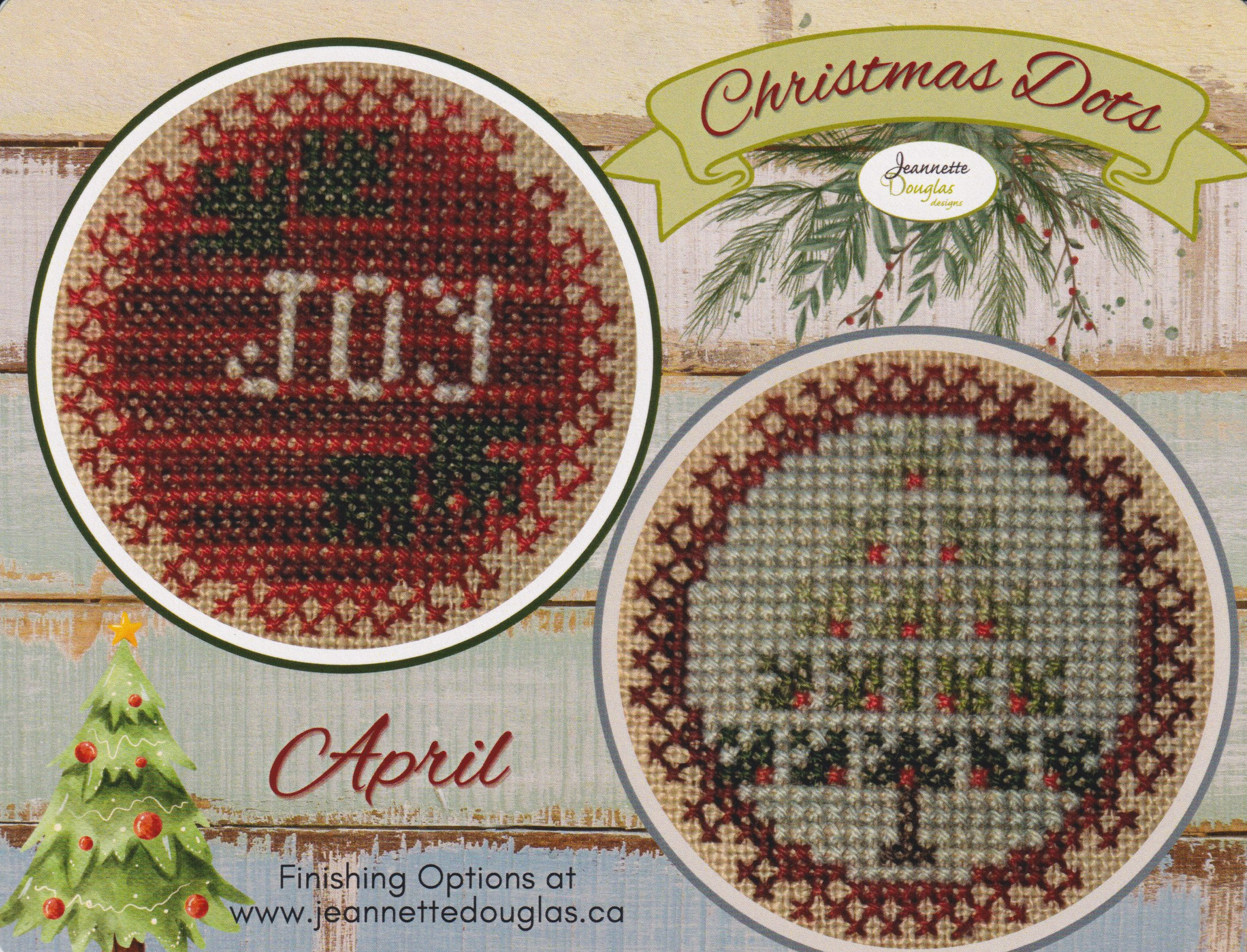 Christmas Dots - April - Cross Stitch Pattern