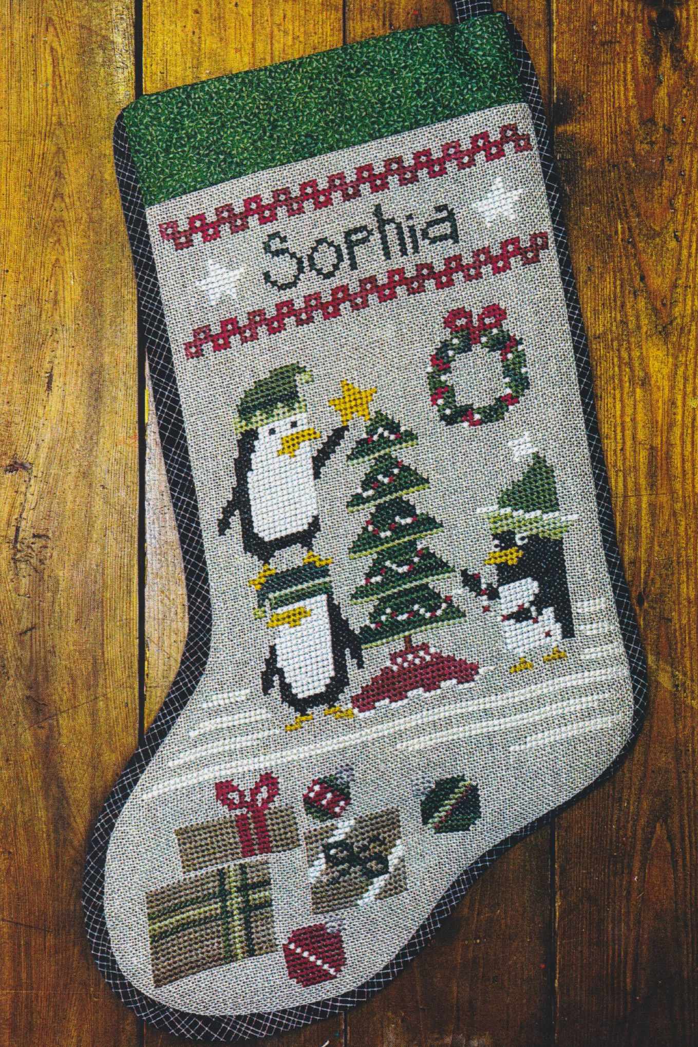 Penguin Stocking - Christmas Cross Stitch Pattern