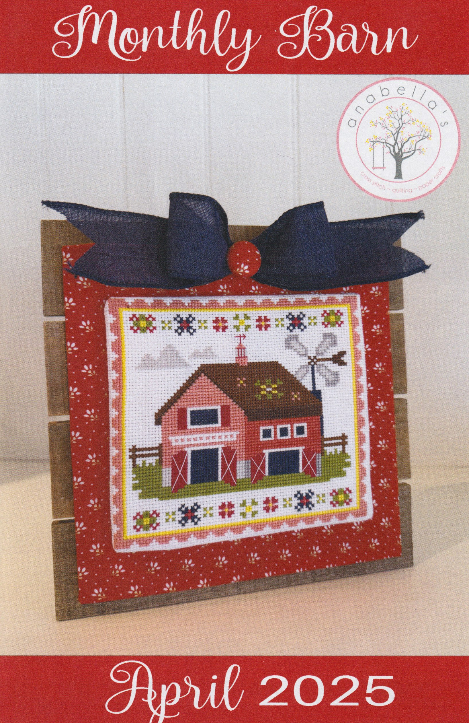 Monthly Barn April 2025 - Cross Stitch Pattern