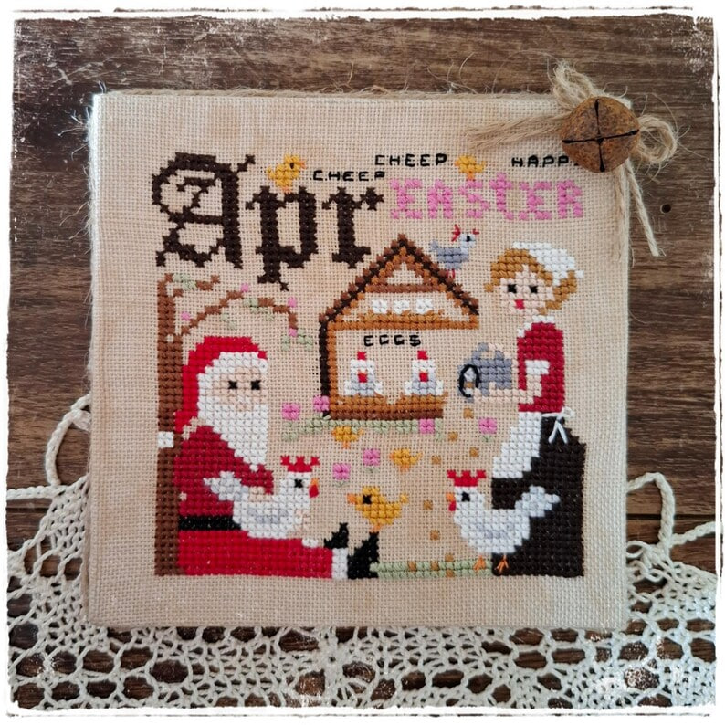 April - Twelve Months Of Christmas - Cross Stitch Pattern