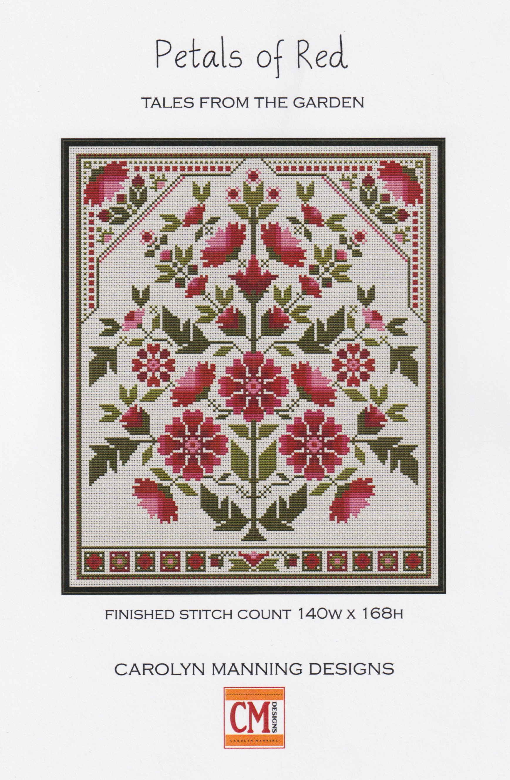 Petals Of Red - Cross Stitch Pattern