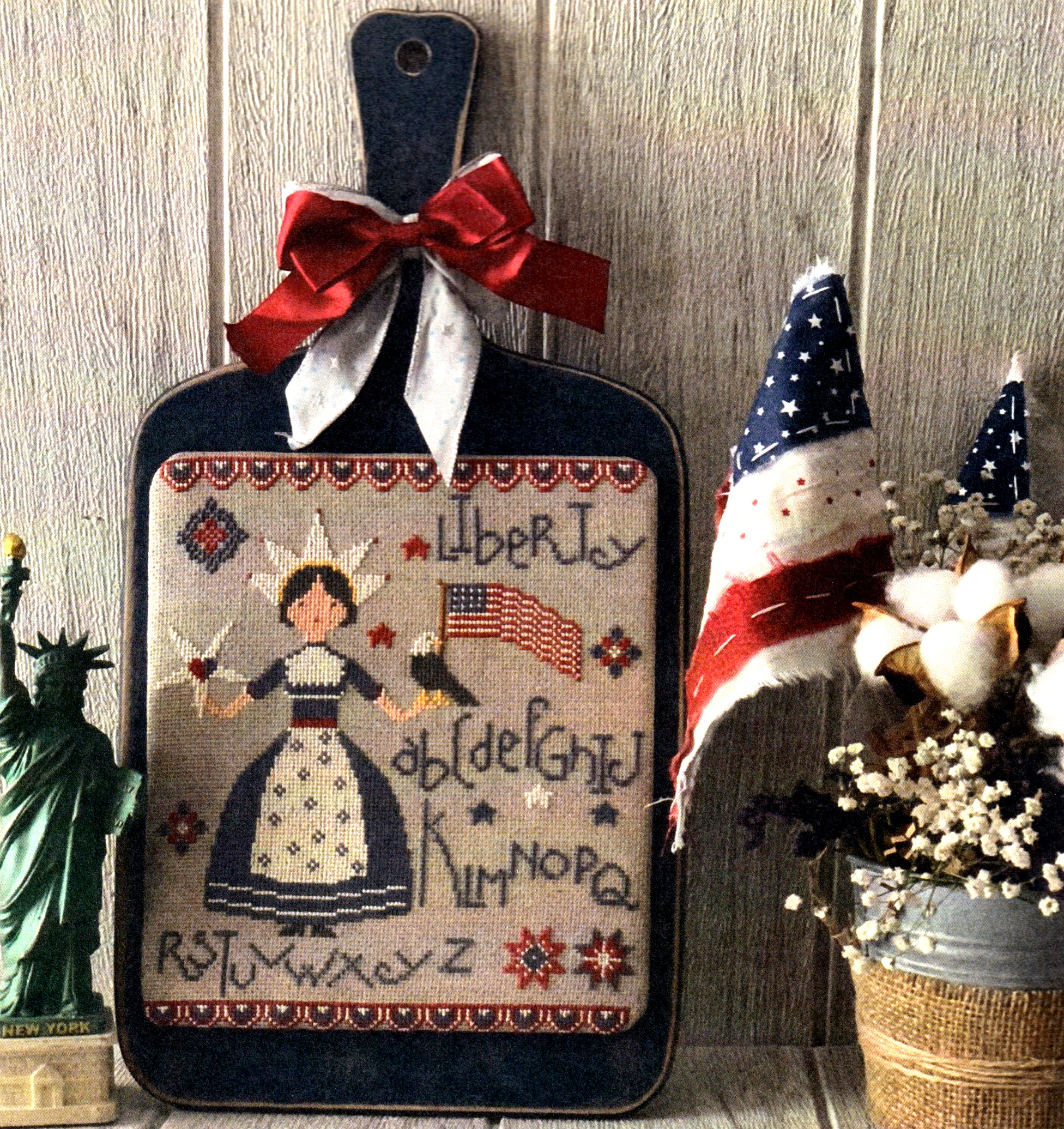 Miss Liberty - Patriotic Cross Stitch Pattern