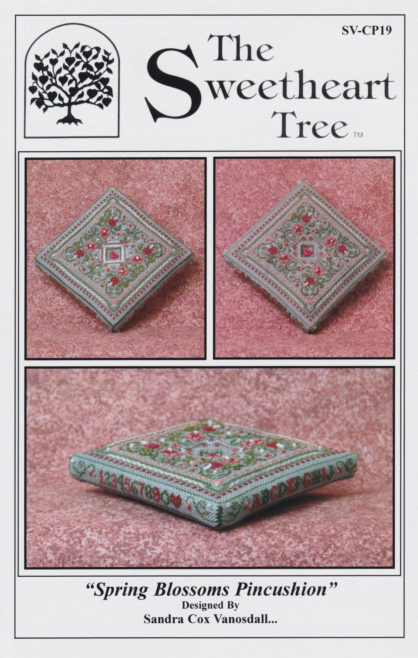 Spring Blossoms Pincushion - Cross Stitch Pattern