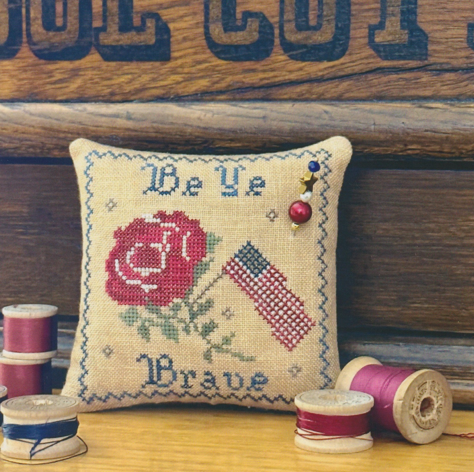 Be Ye Brave - Patriotic Cross Stitch Pattern