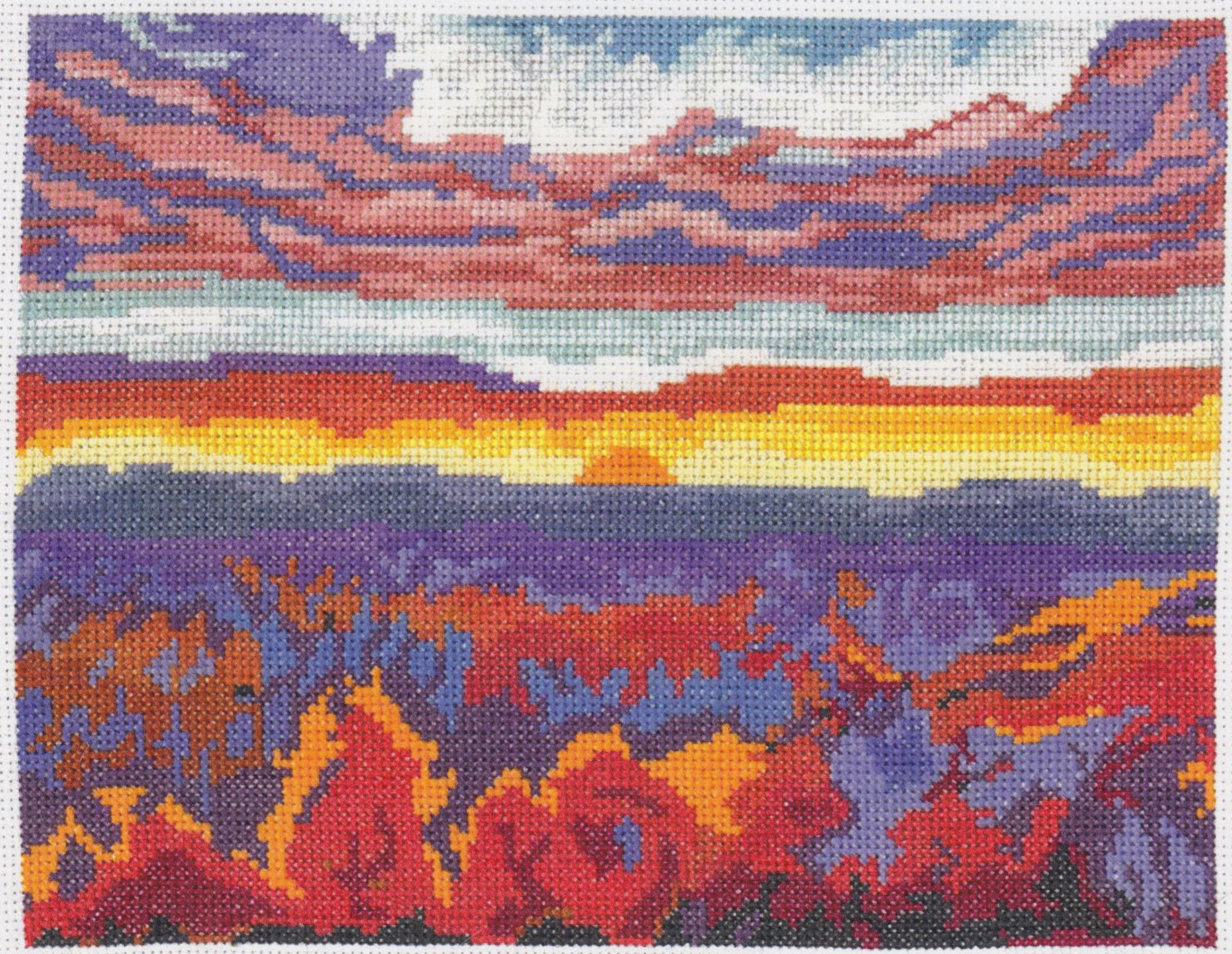 Soaring Over The Valley II - Cross Stitch Pattern