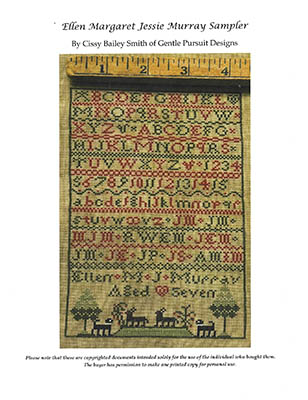 Ellen Margaret Jessie Murray Sampler - Pattern