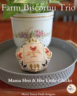 Mama Hen & Her Little Chicks - Cross Stitch Pattern
