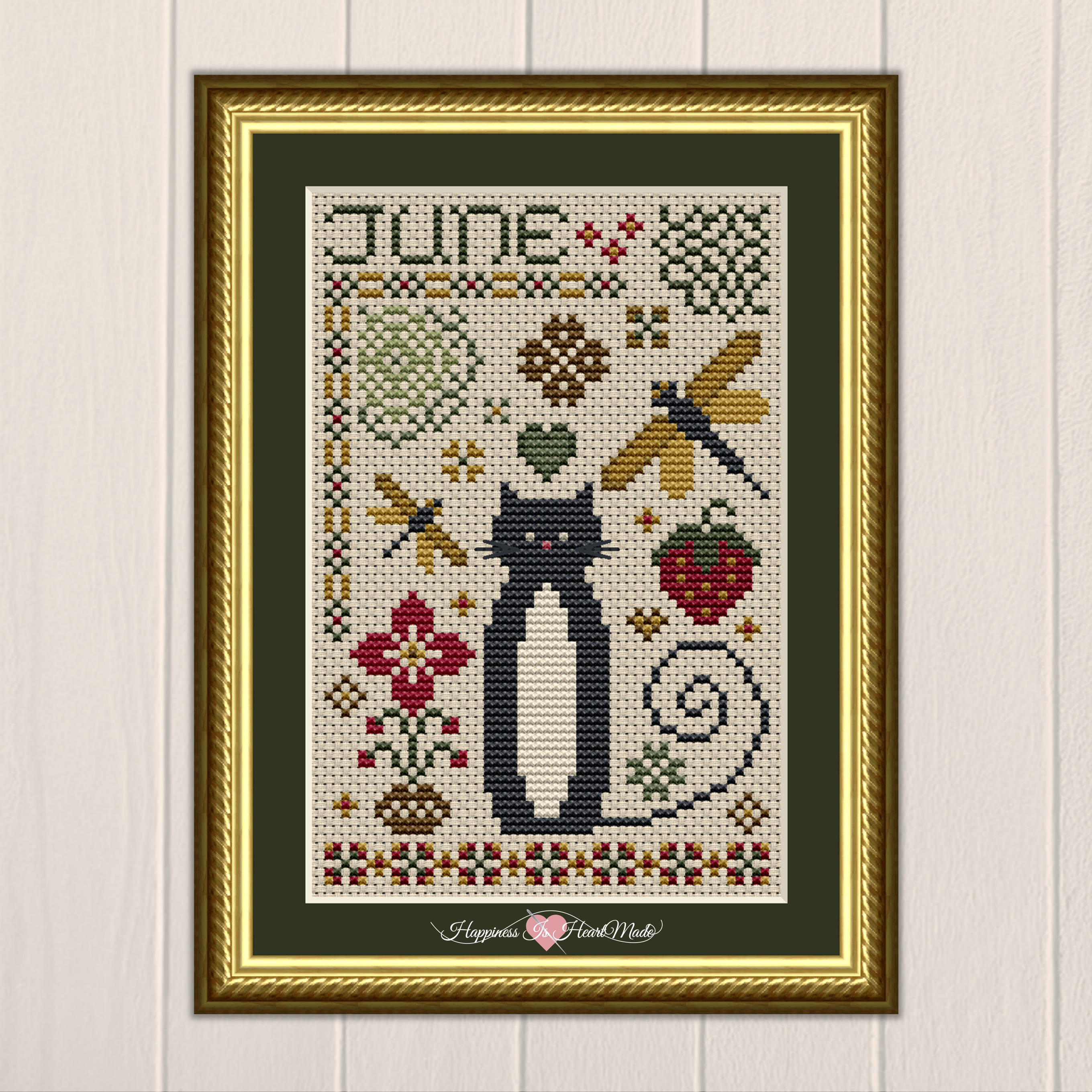 June Cat - Cross Stitch Pattern