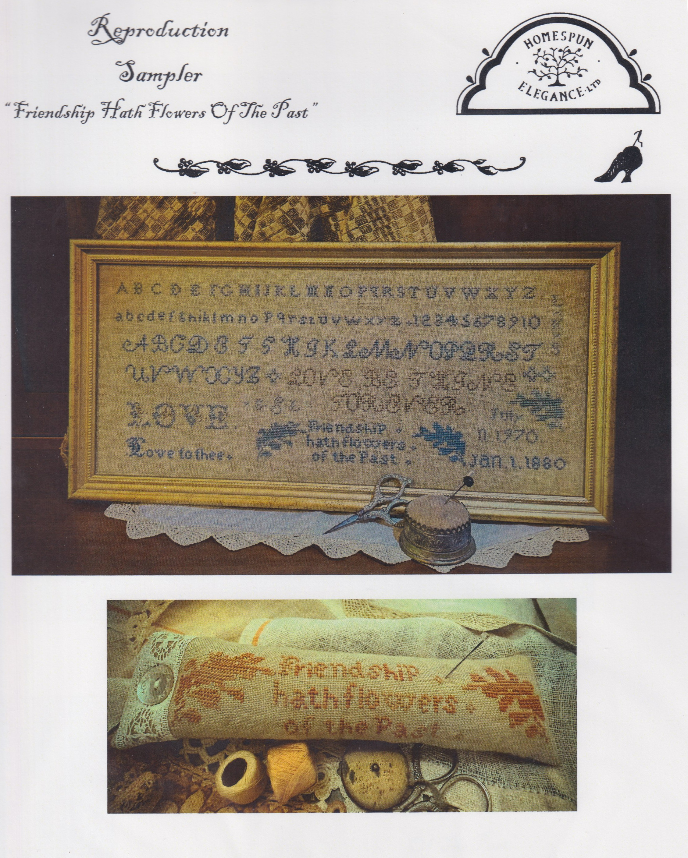Friendship Hath Flowers Of The Past - Cross Stitch Pattern