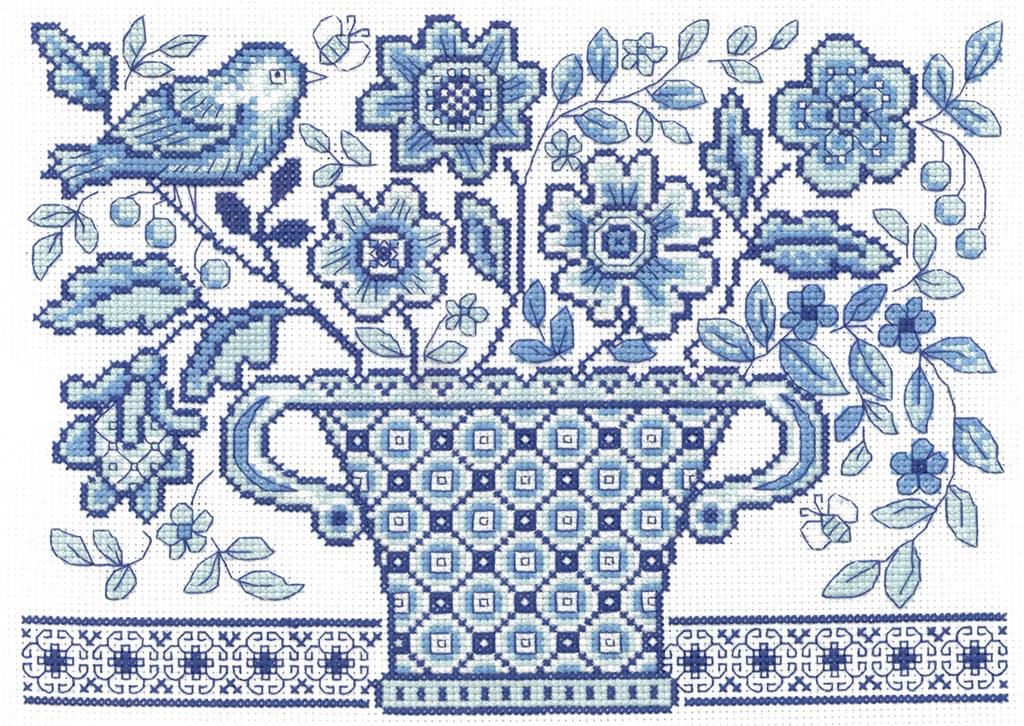 Bluebird Bouquet - Cross Stitch Pattern