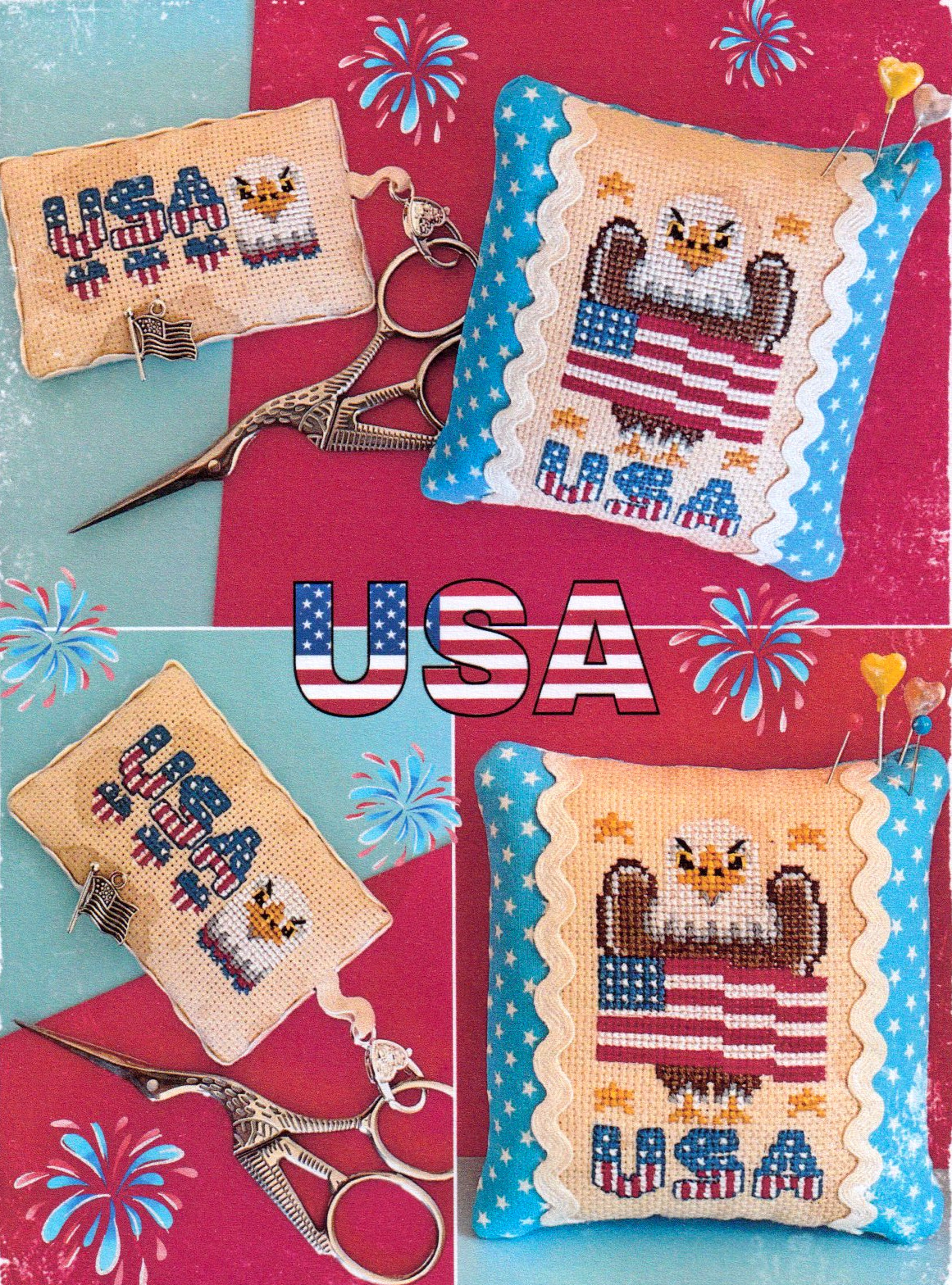 U.S.A. - Patriotic Cross Stitch Pattern 