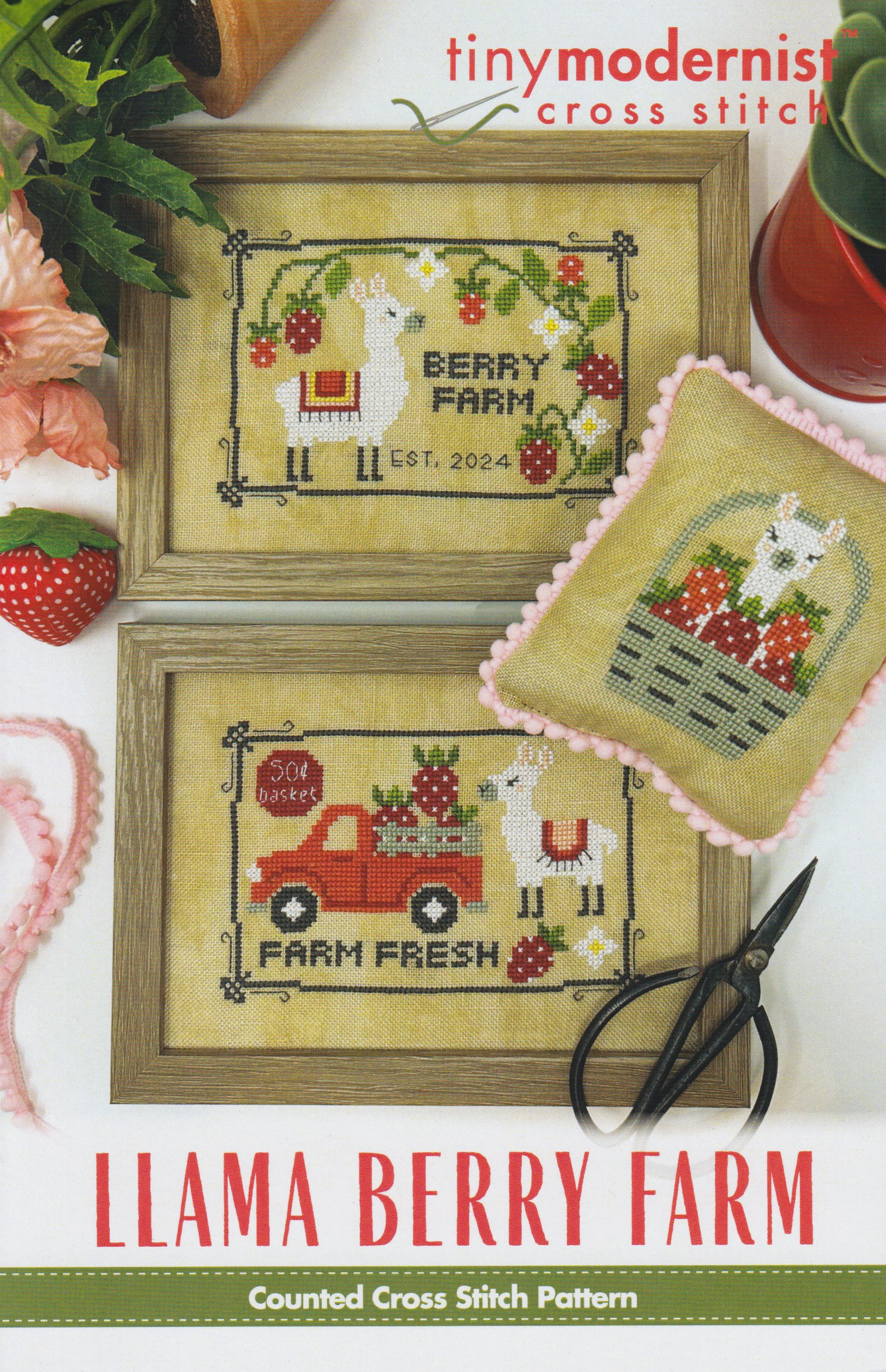 Llama Berry Farm - Cross Stitch Pattern