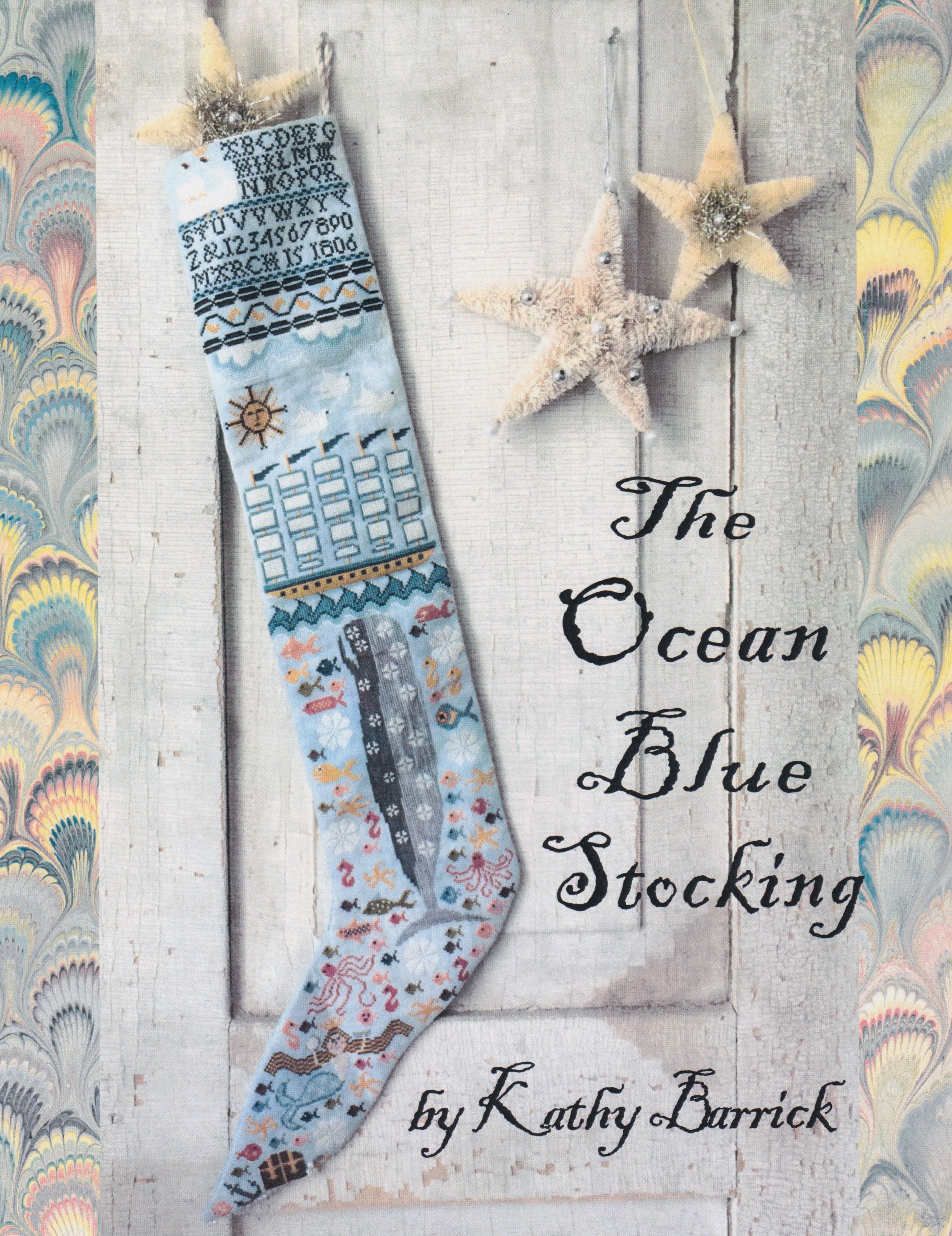 Ocean Blue Stocking - Christmas Cross Stitch Pattern