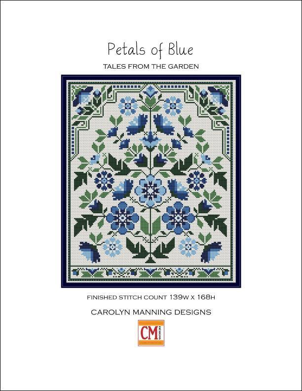 Petals Of Blue - Cross Stitch Pattern