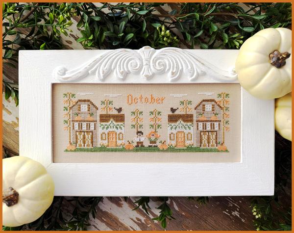 October Mini Village - Cross Stitch Pattern