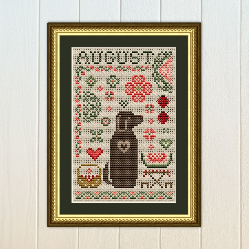 August Dog - Cross Stitch Pattern