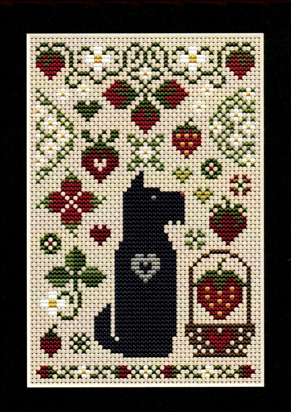 Scottie Strawberry Dog - Cross Stitch Pattern