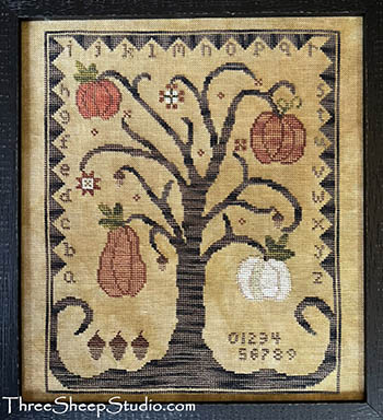 Pumpkin Picking - Halloween Cross Stitch Pattern