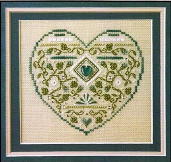 Sapphire & Diamonds Heart - Cross Stitch Pattern
