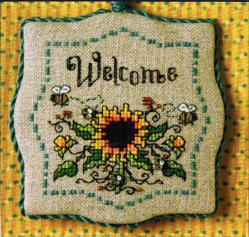 Sunflowers & Bumblebees Welcome - Cross Stitch Pattern