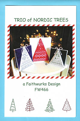 Trio Of Nordic Trees - Christmas Cross Stitch Pattern 