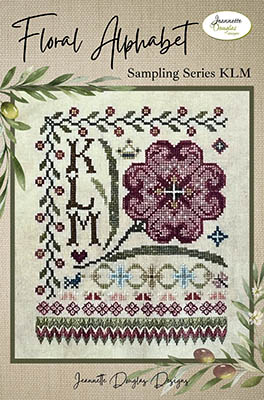 Floral Alphabet Sampling Series: KLM - Cross Stitch Pattern