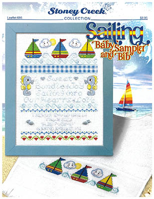 Sailing Baby Sampler And Bib  - Cross Stitch Pattern