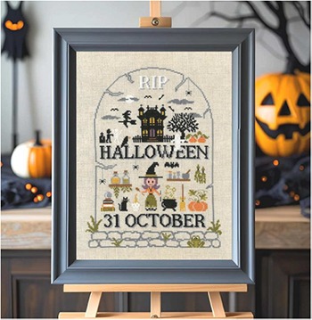 RIP Halloween - Halloween Cross Stitch Pattern