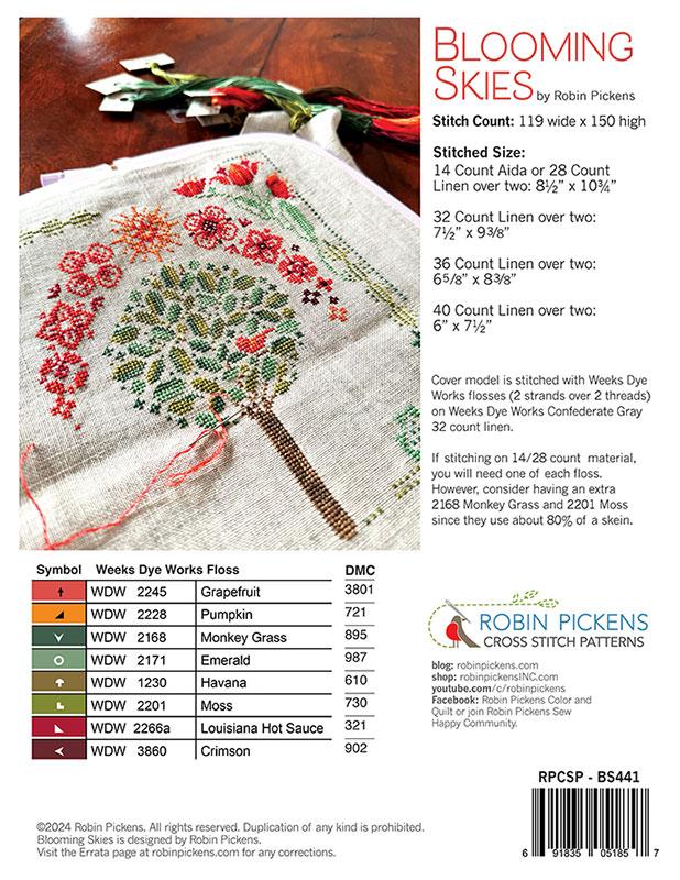 Blooming Skies - Cross Stitch Pattern